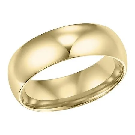 10K Yellow Gold 5mm Comfort Fit Plain Wedding Band