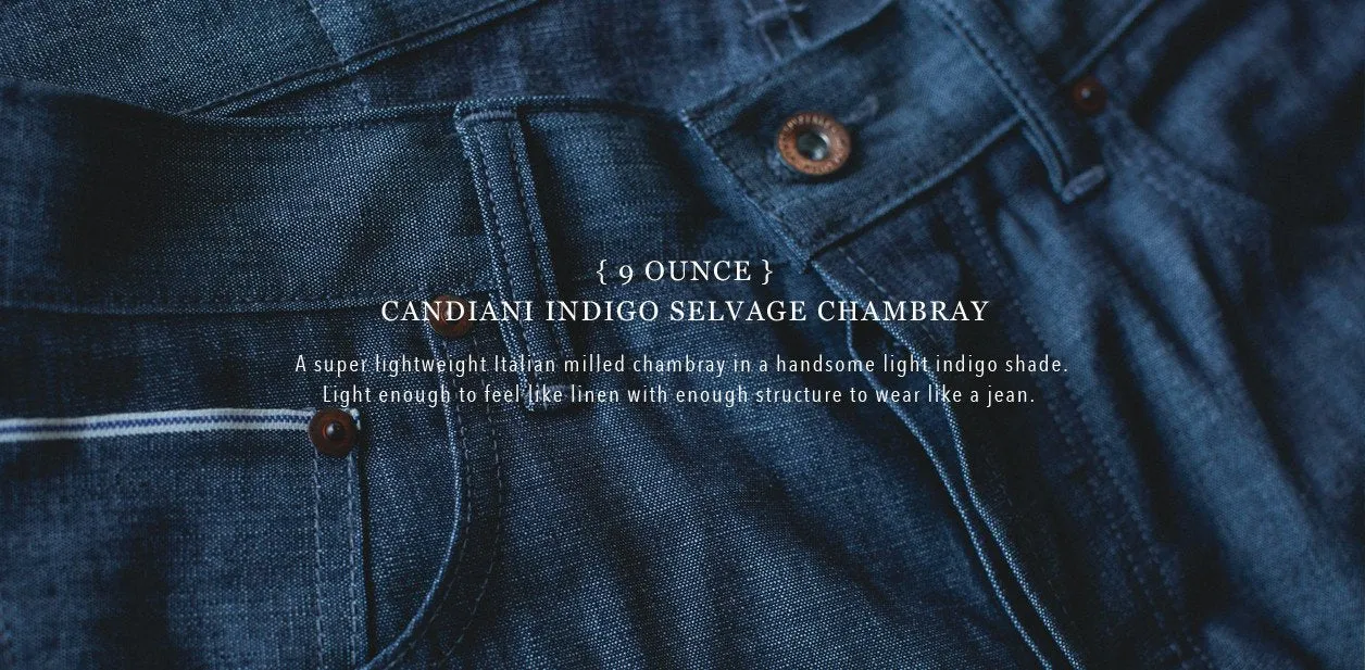 9 Oz. Candiani Italian Selvage Chambray - Democratic Fit