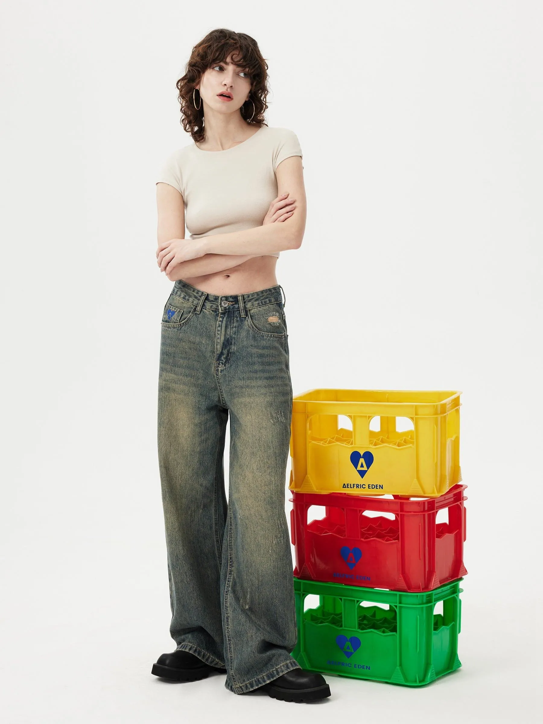 Aelfric Eden Solid Vintage Loose Jeans