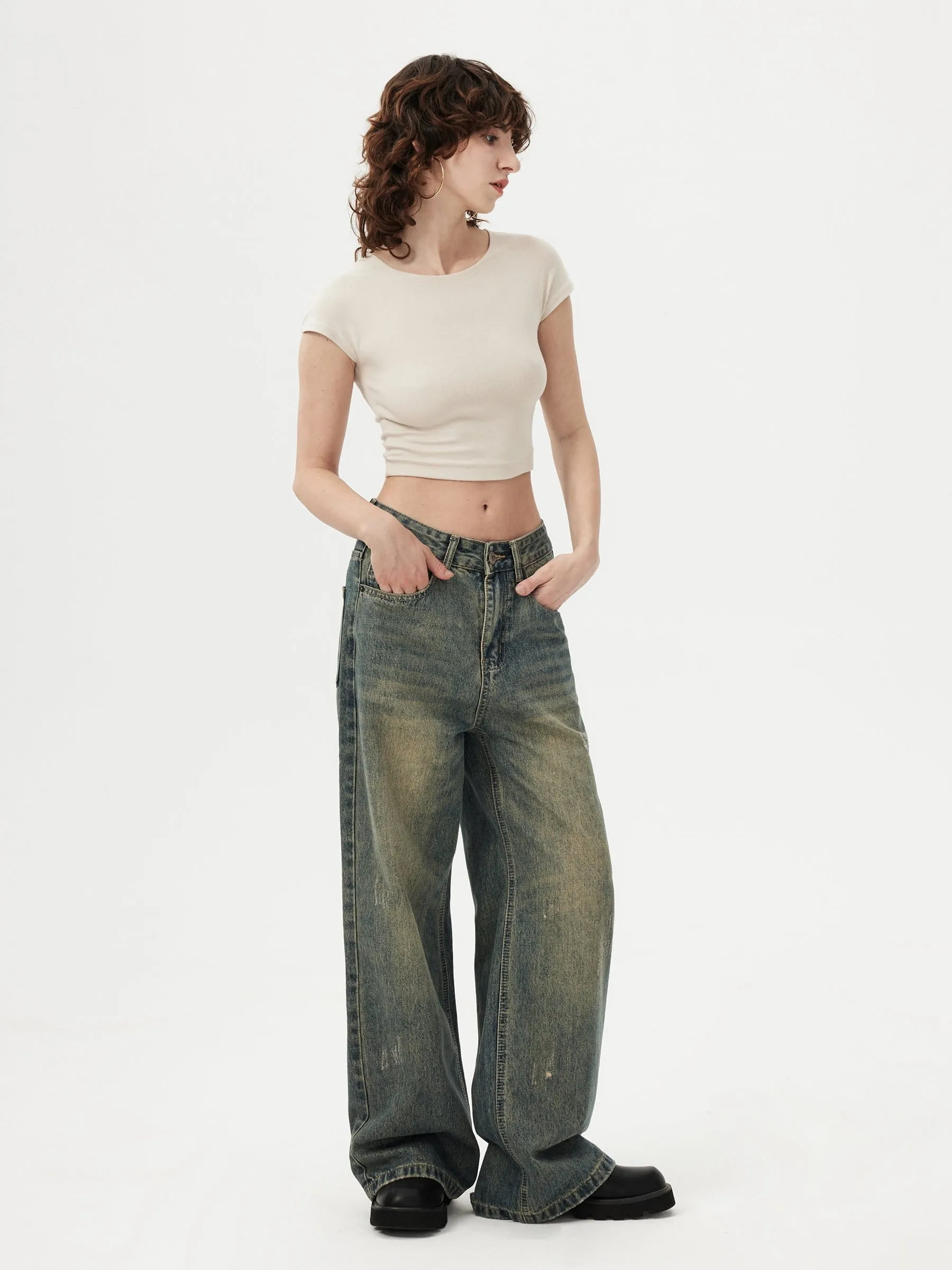 Aelfric Eden Solid Vintage Loose Jeans