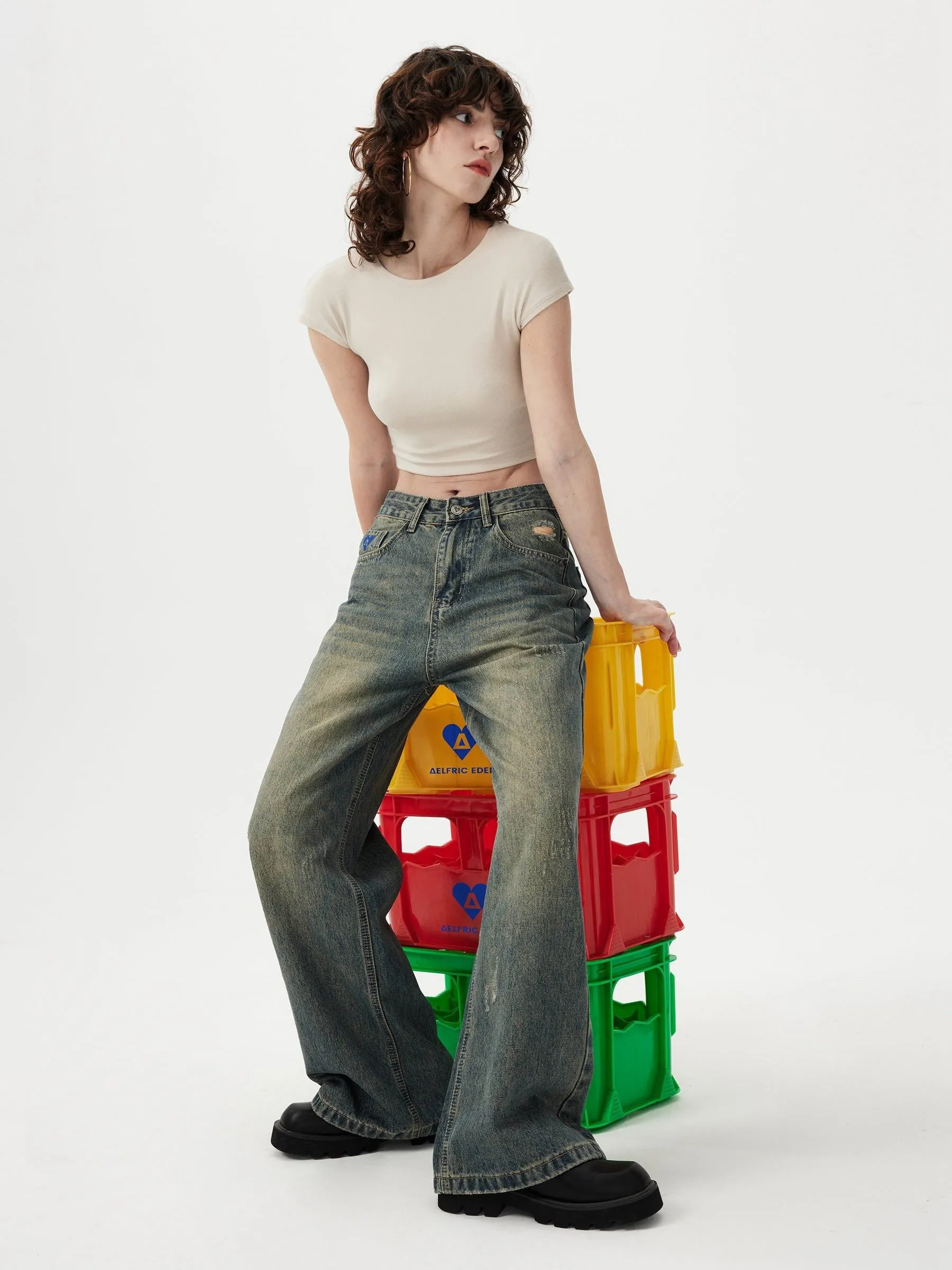 Aelfric Eden Solid Vintage Loose Jeans