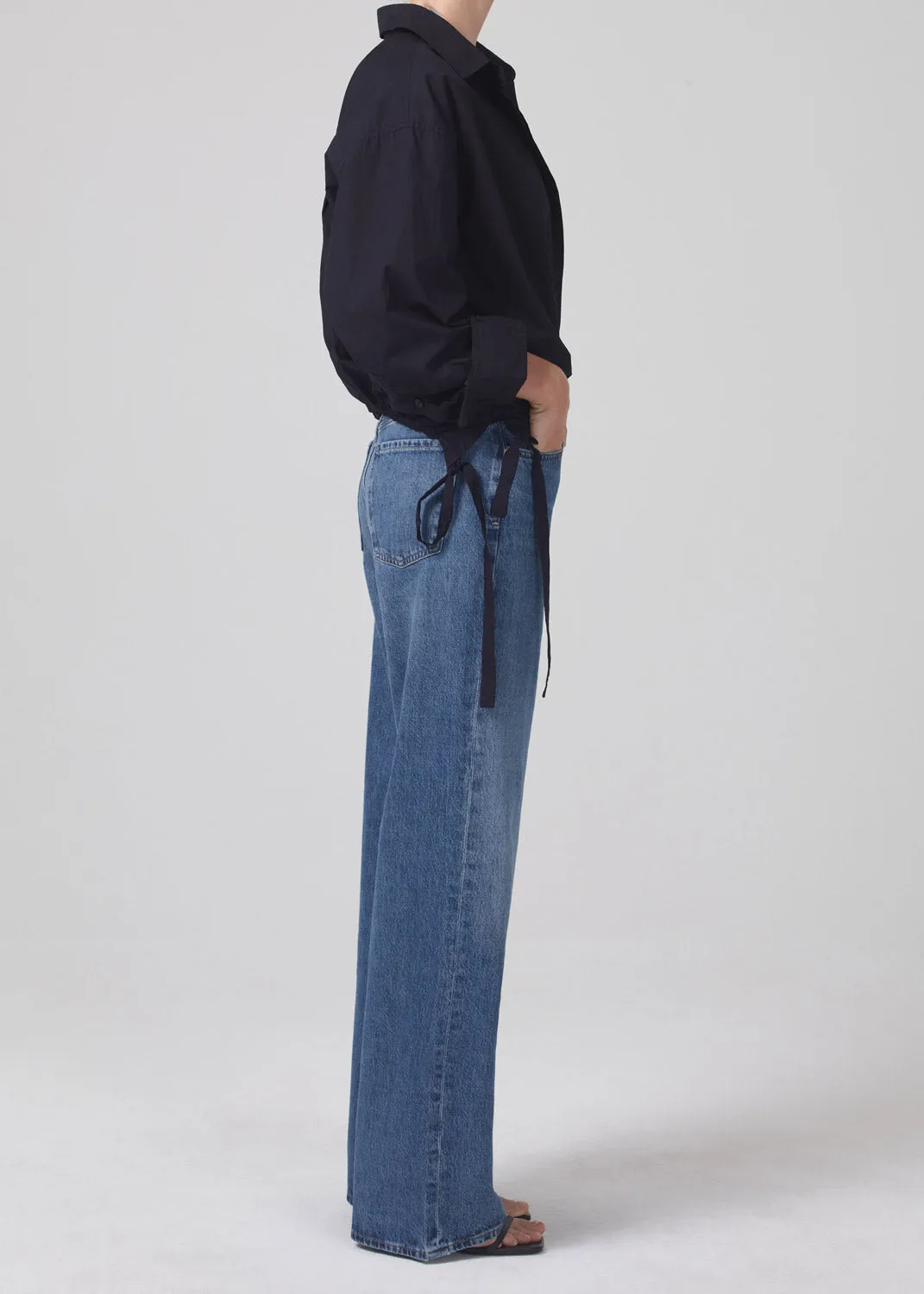 Annina High Rise Wide Leg 33" in Pinnacle