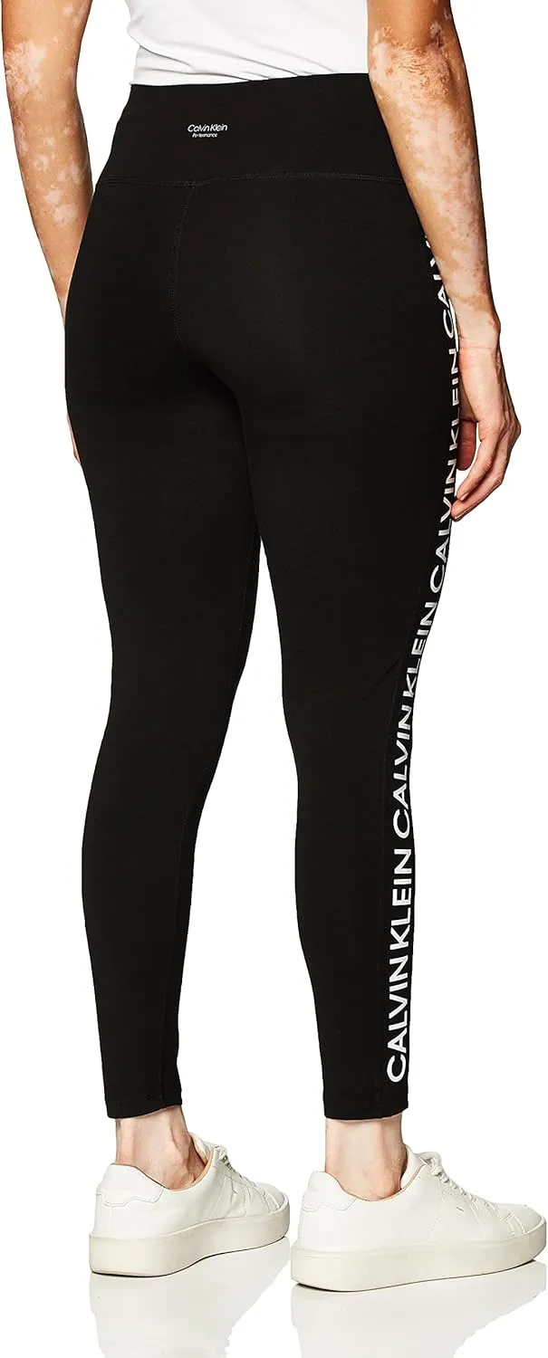 Calvin Klein Women's Premium Performance Double Waistband Moisture Wicking Legging (Standard and Plus)