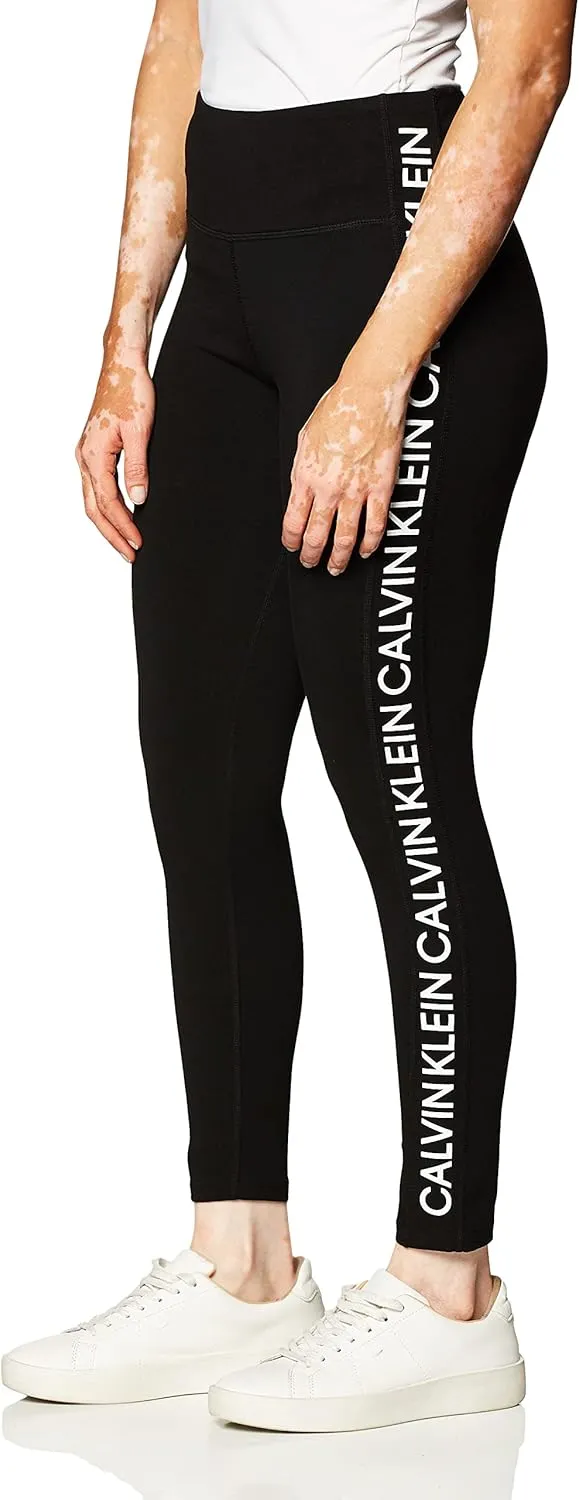 Calvin Klein Women's Premium Performance Double Waistband Moisture Wicking Legging (Standard and Plus)
