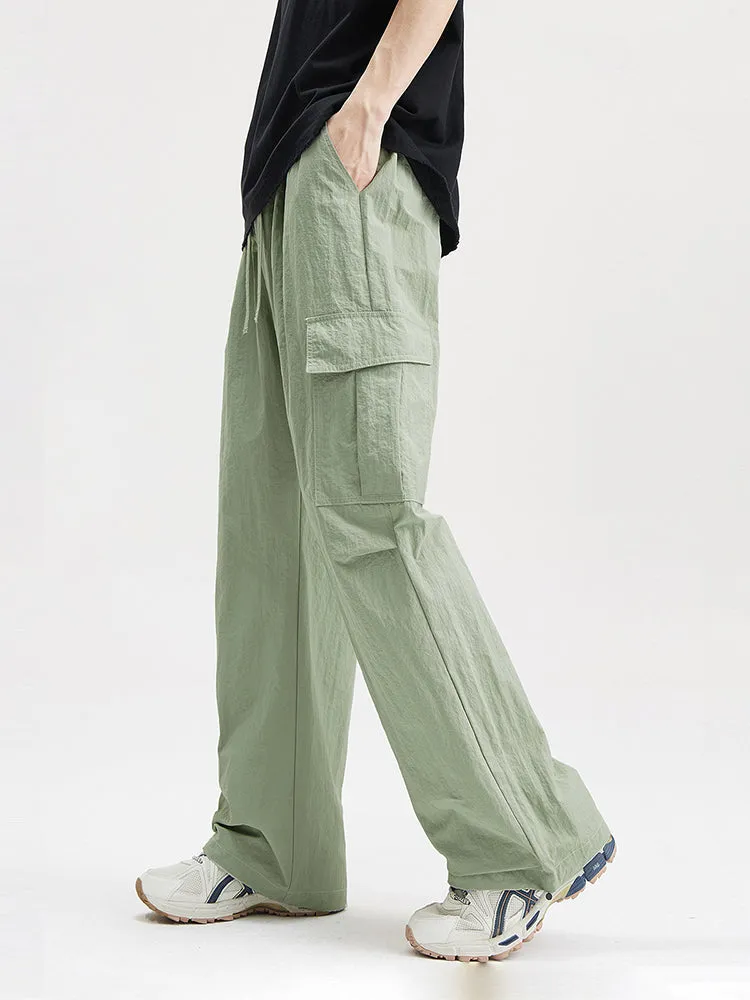 Casual Solid Color Pocket Cargo Pants