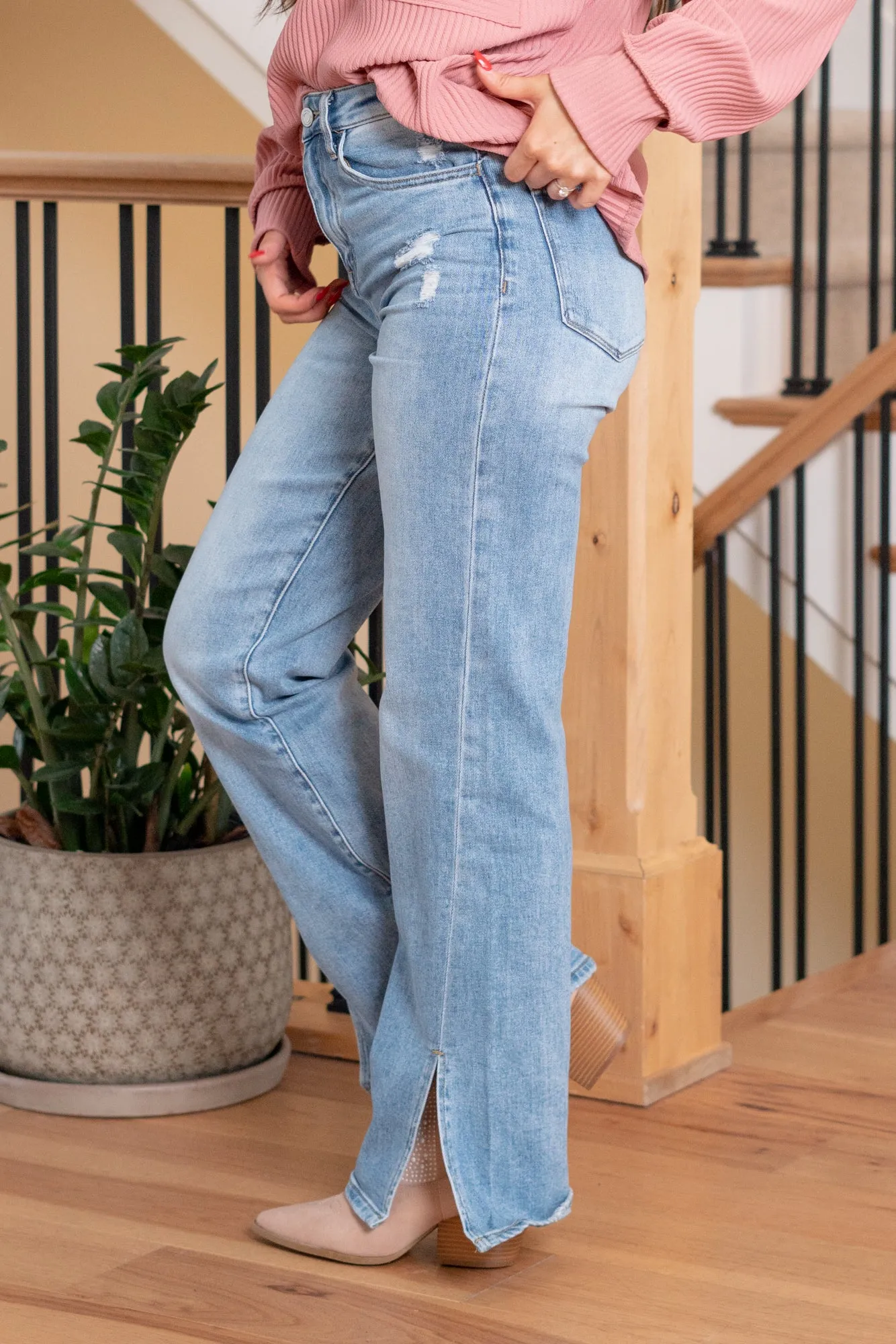 Centered '90s Vintage High Rise Flare
