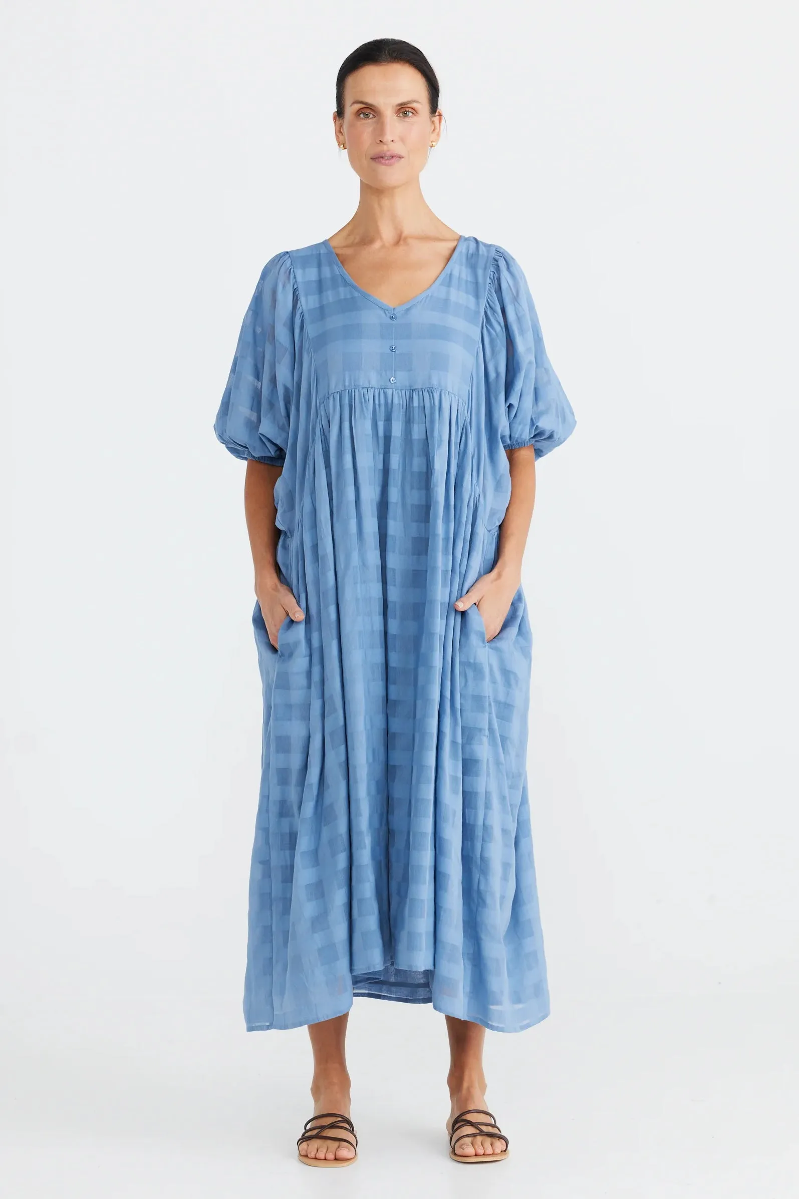 Ciao Bella Dress in Faded Denim