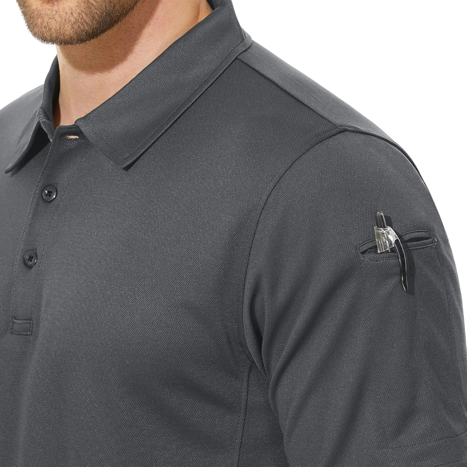 CRYSULLY Polo Shirts for Men Golf Shirt Short Sleeve Tactical Performance Polo T Shirts Dry Fit for Work, Fishing, Hiking
