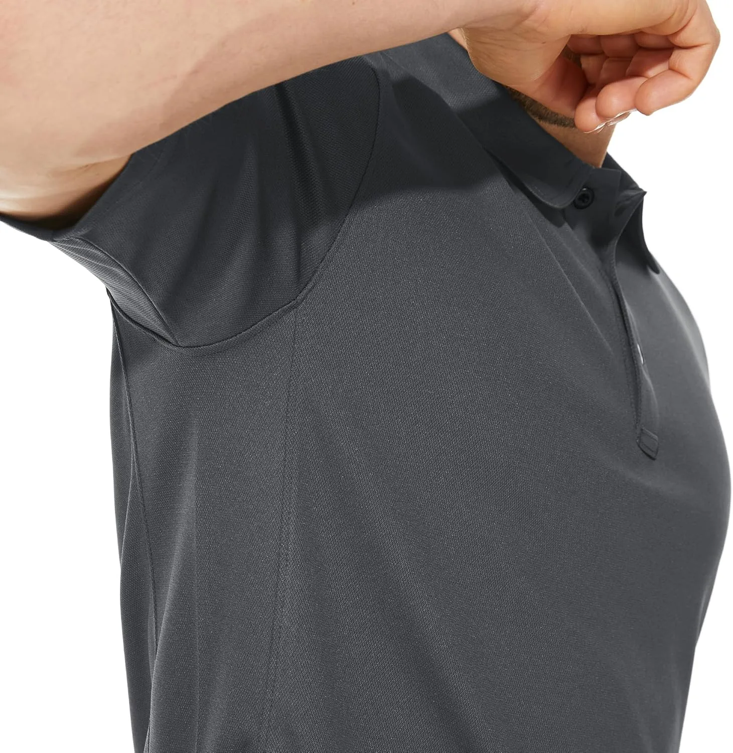CRYSULLY Polo Shirts for Men Golf Shirt Short Sleeve Tactical Performance Polo T Shirts Dry Fit for Work, Fishing, Hiking