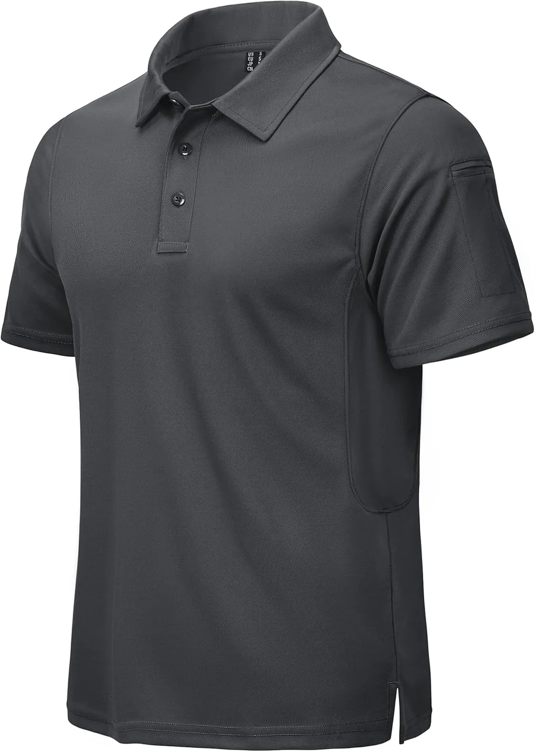 CRYSULLY Polo Shirts for Men Golf Shirt Short Sleeve Tactical Performance Polo T Shirts Dry Fit for Work, Fishing, Hiking
