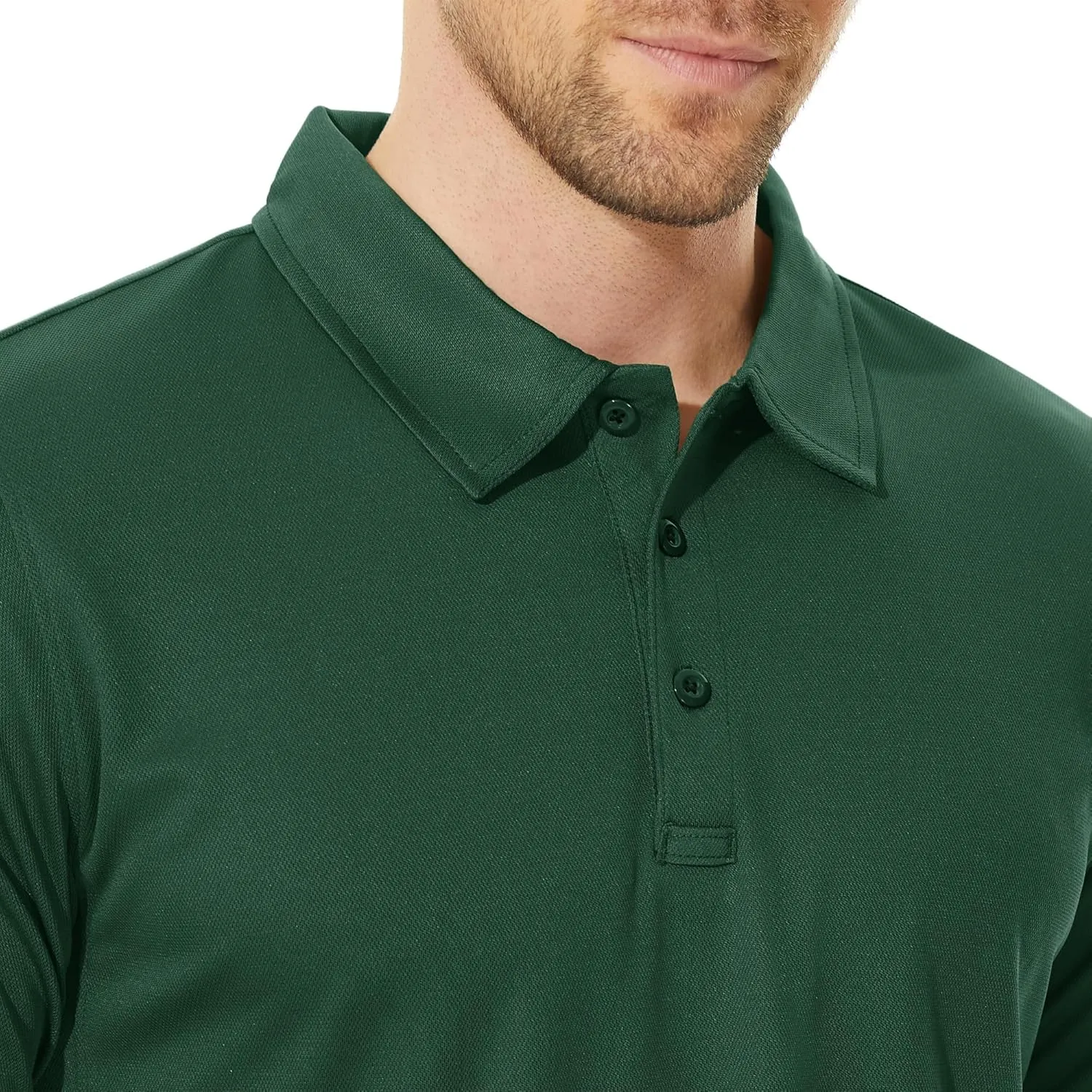 CRYSULLY Polo Shirts for Men Golf Shirt Short Sleeve Tactical Performance Polo T Shirts Dry Fit for Work, Fishing, Hiking