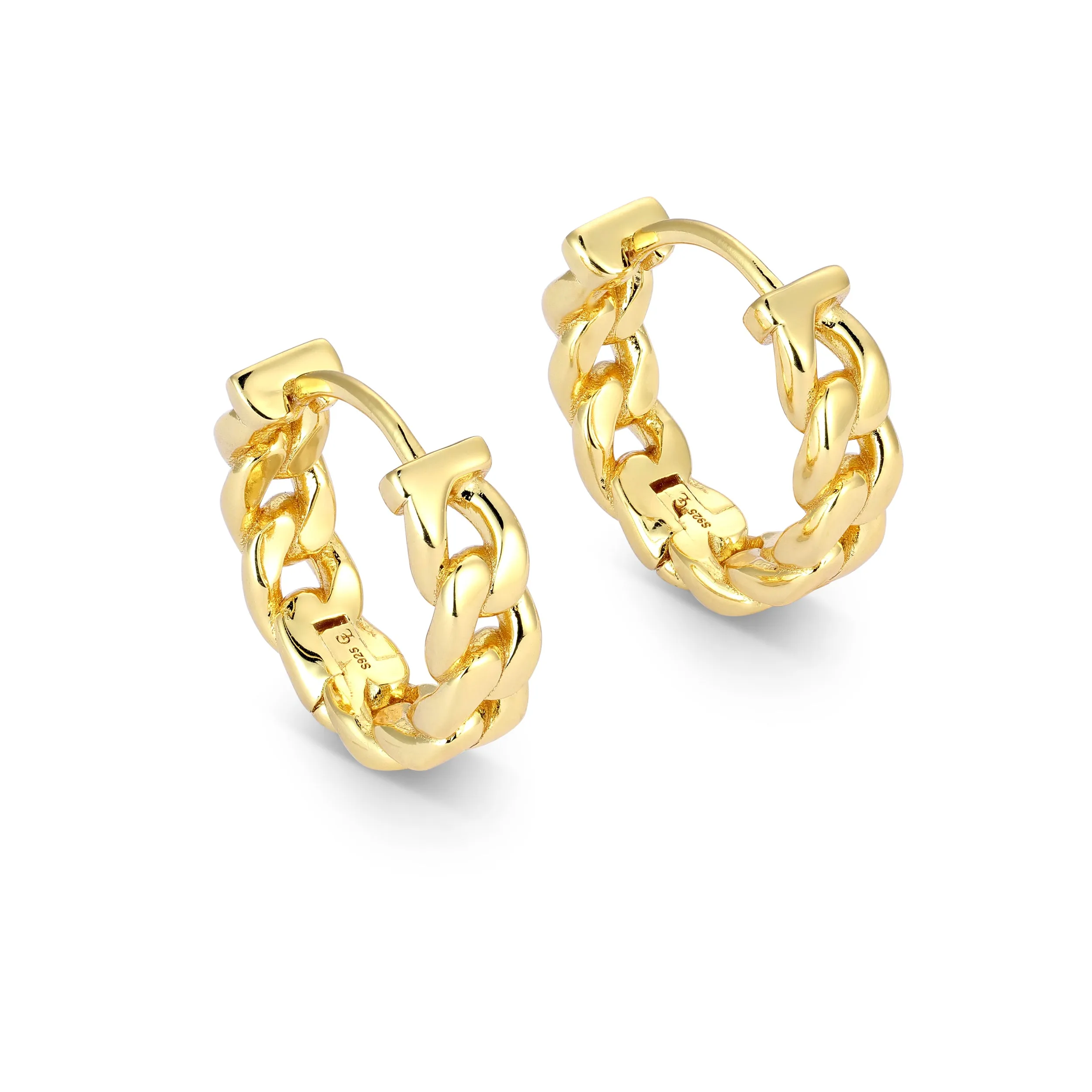 Cuban Link Hoop - Gold