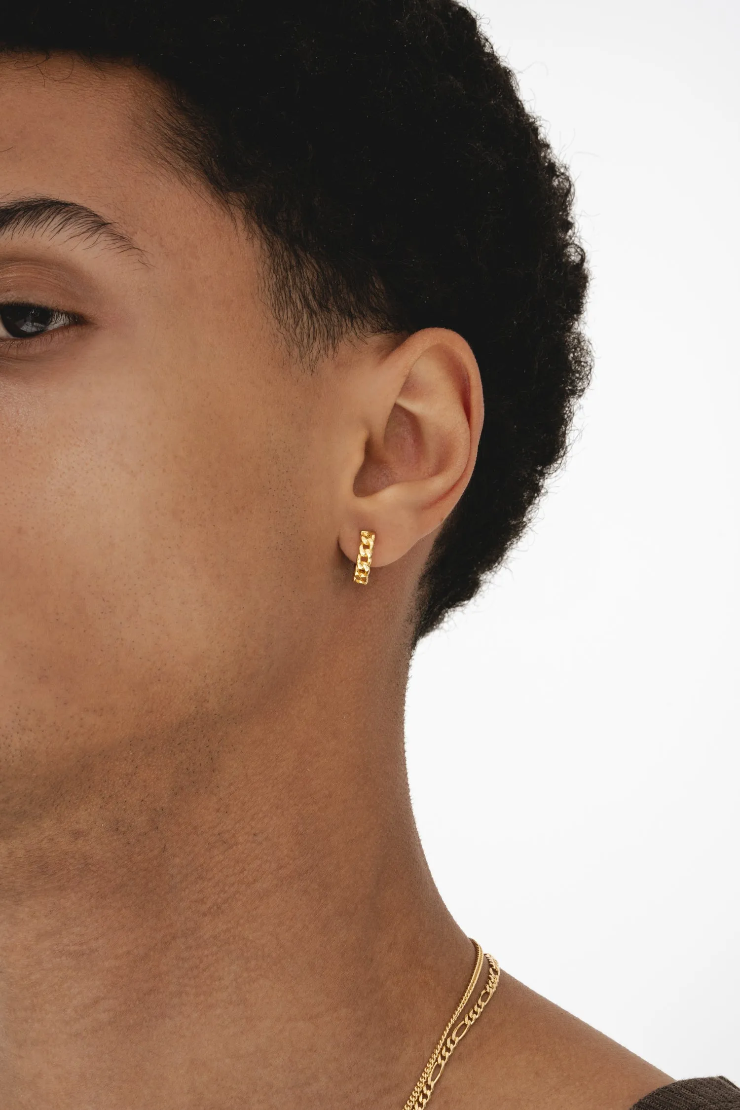 Cuban Link Hoop - Gold