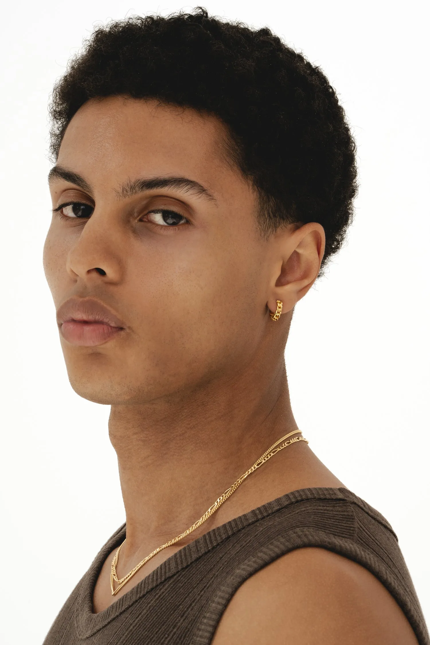 Cuban Link Hoop - Gold
