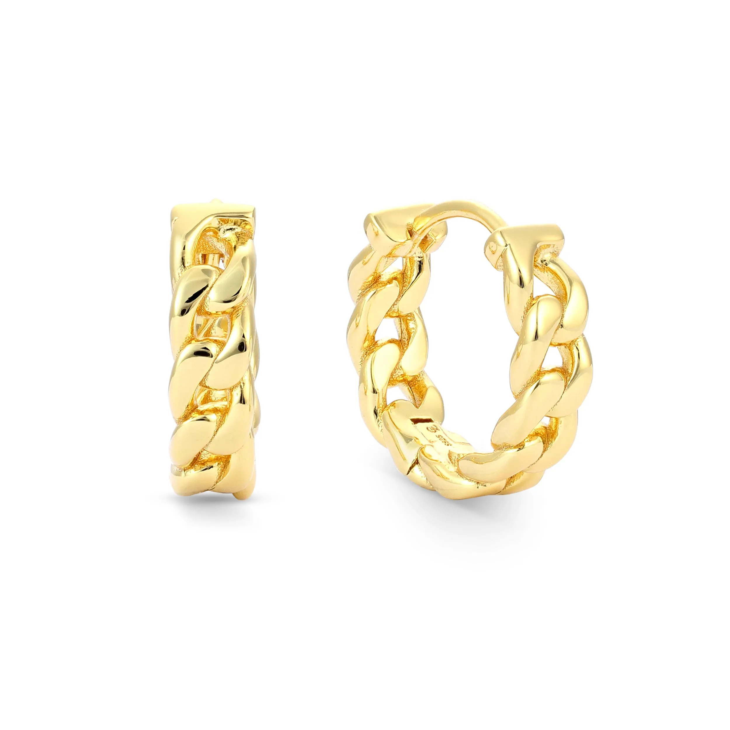 Cuban Link Hoop - Gold