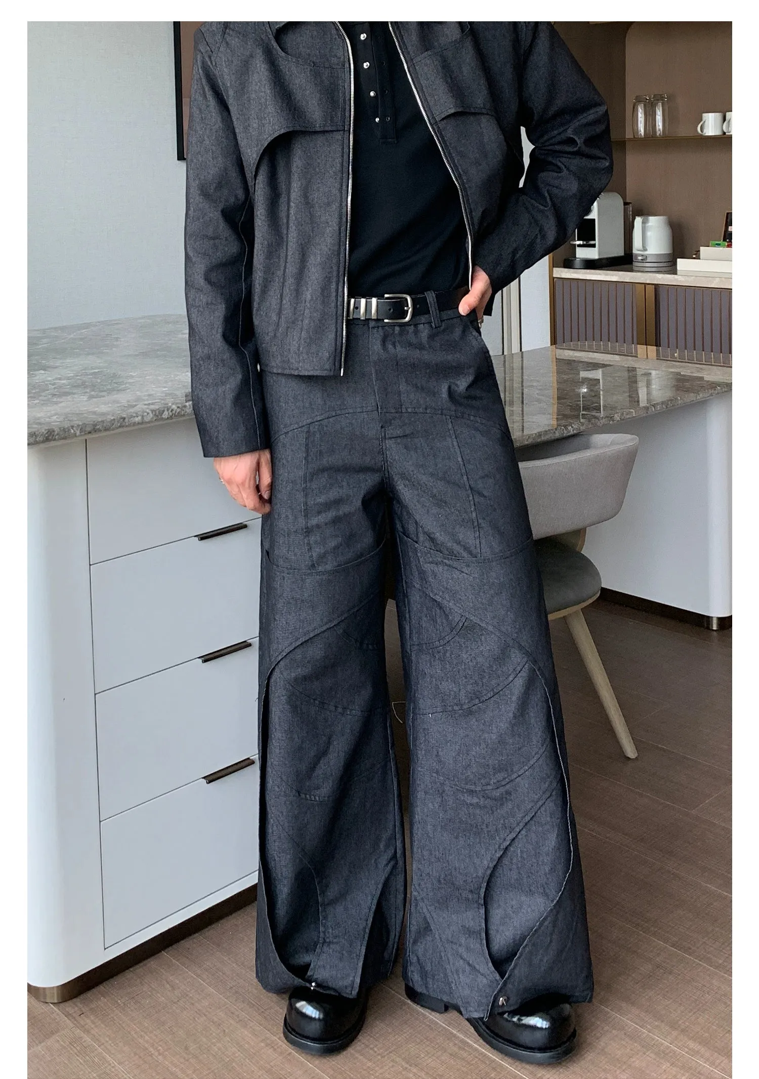 Cui Structured Cut Jacket & Wide Pants Set