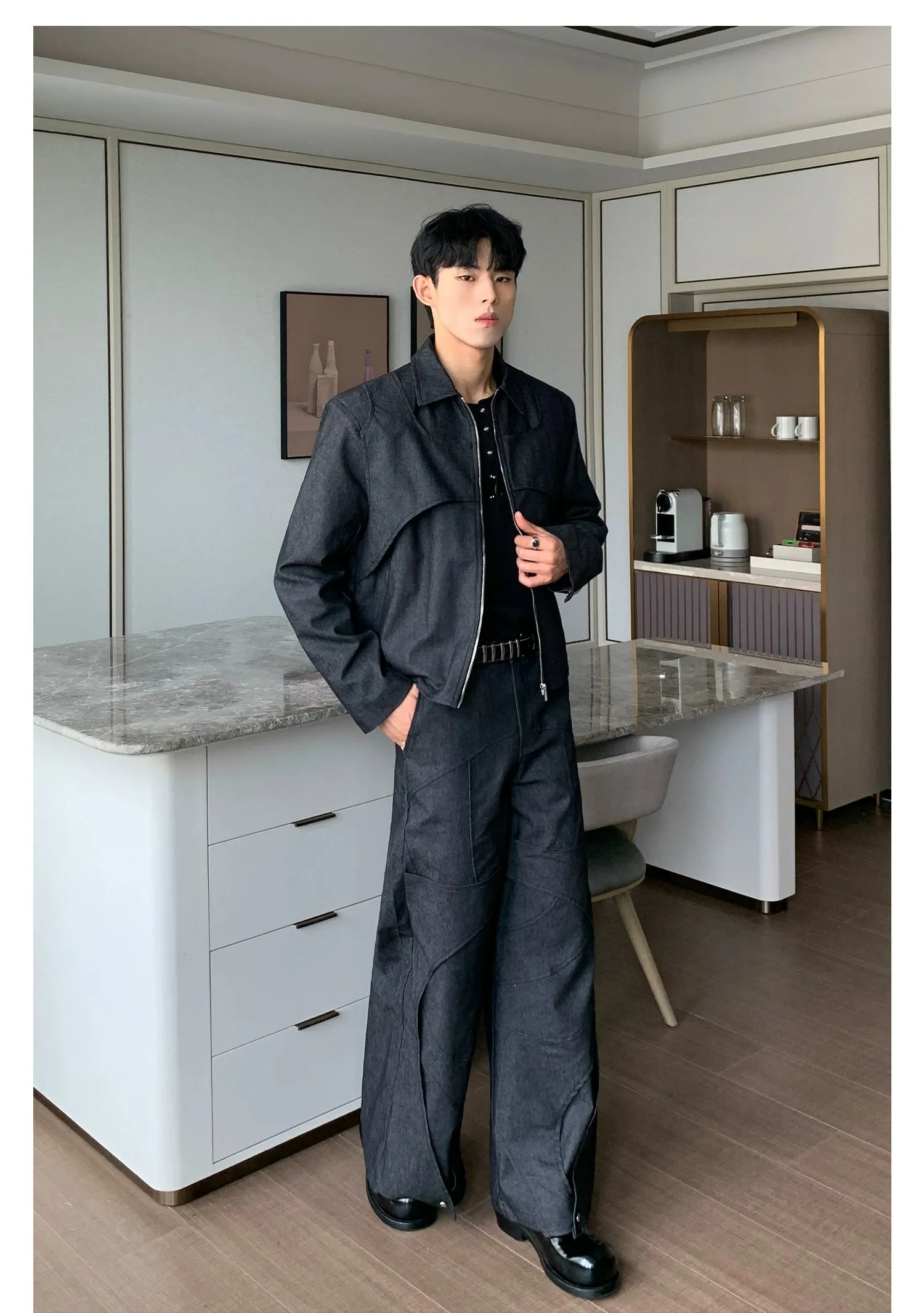 Cui Structured Cut Jacket & Wide Pants Set
