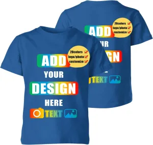Custom T Shirts, Customized Your Own Crewneck Tee Shirt, Personalized Design Image/Text/Photo Cotton Tshirt, Men Women