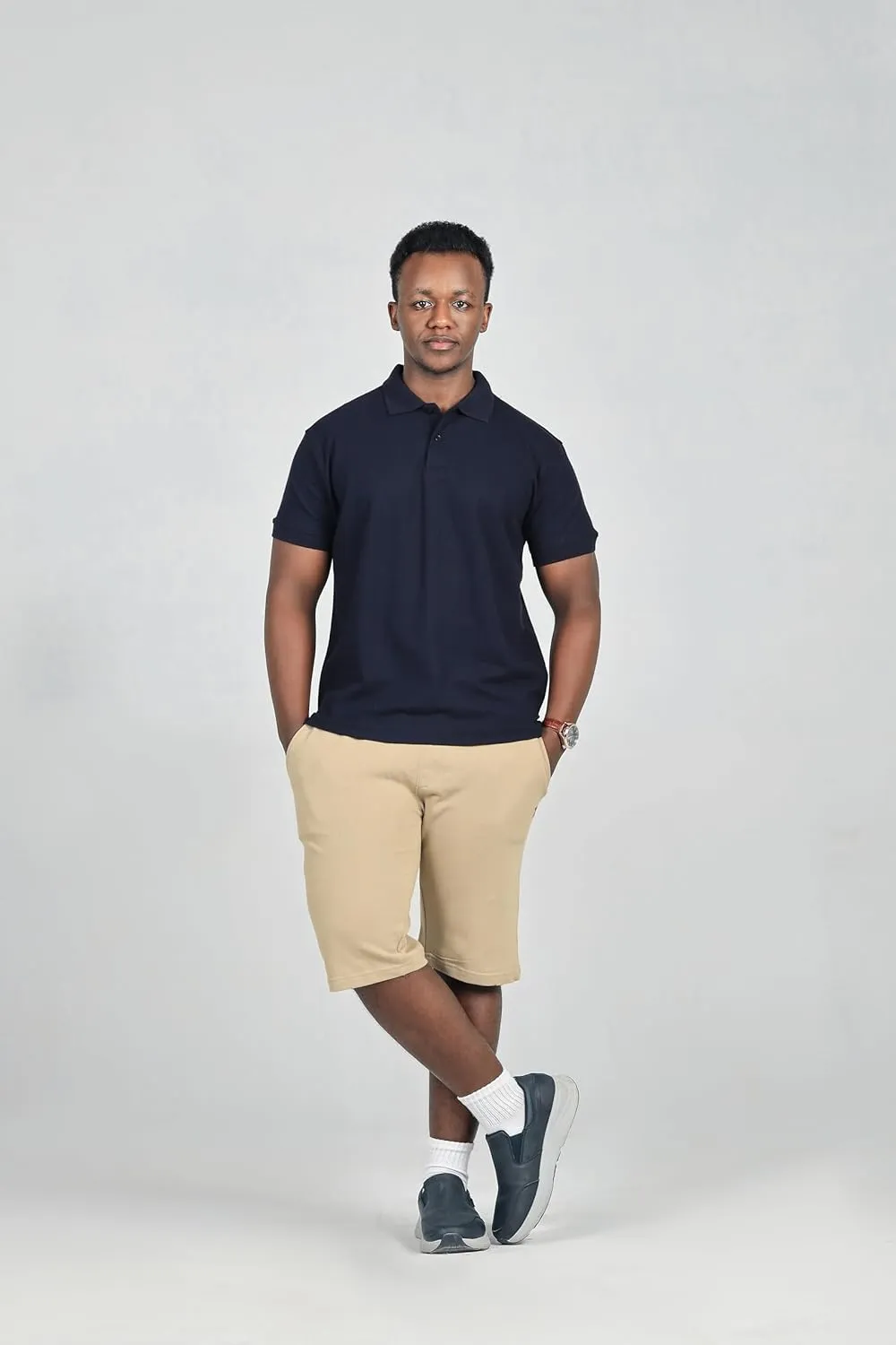 CUZO Men's Pique Polo Shirt 100% Soft Cotton Light Weight Short Sleeve for Men, Casual, 180 GSM