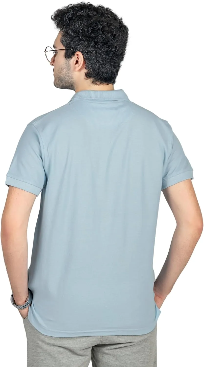 CUZO Men's Pique Polo Shirt 100% Soft Cotton Light Weight Short Sleeve for Men, Casual, 180 GSM