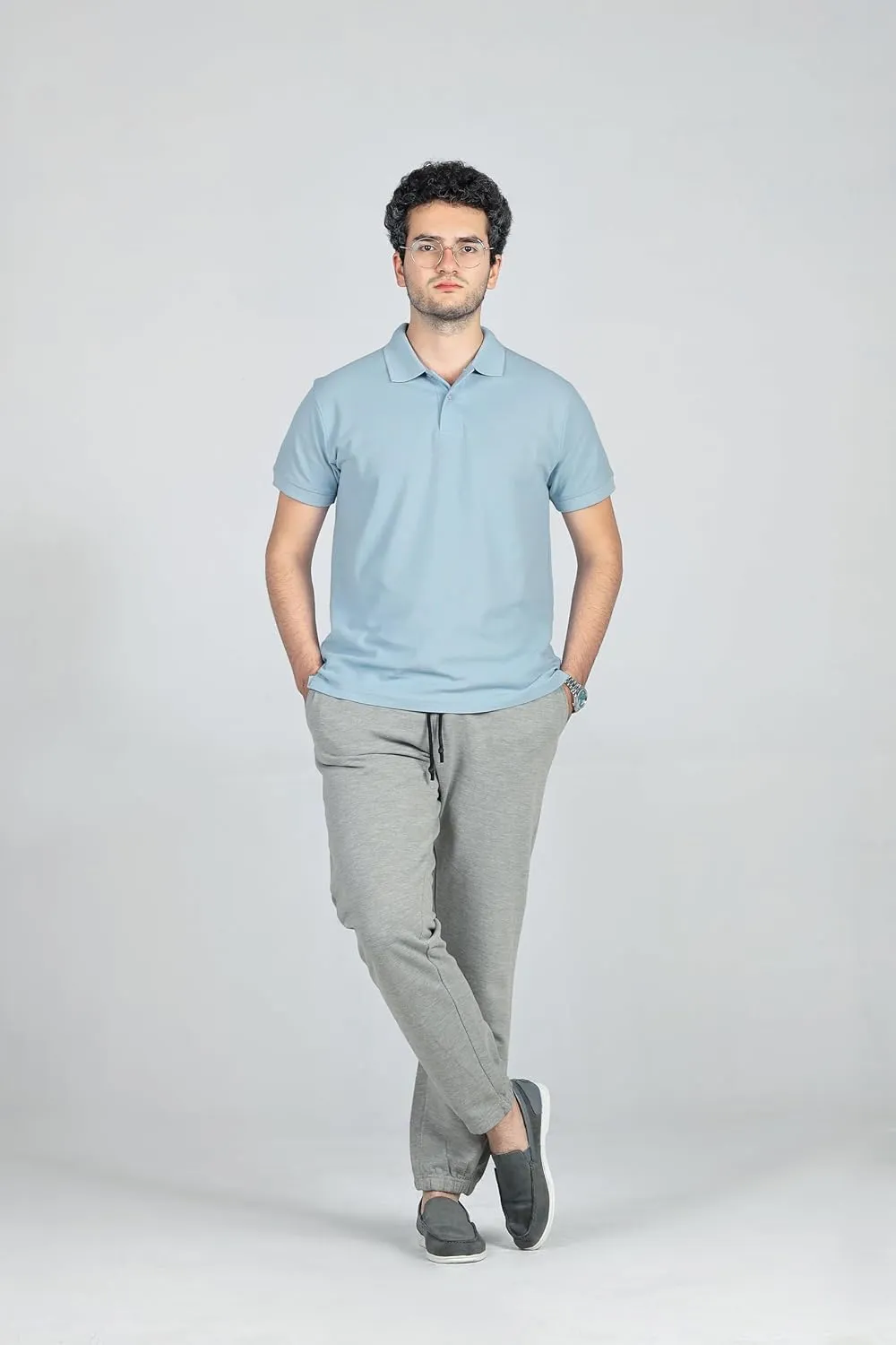 CUZO Men's Pique Polo Shirt 100% Soft Cotton Light Weight Short Sleeve for Men, Casual, 180 GSM