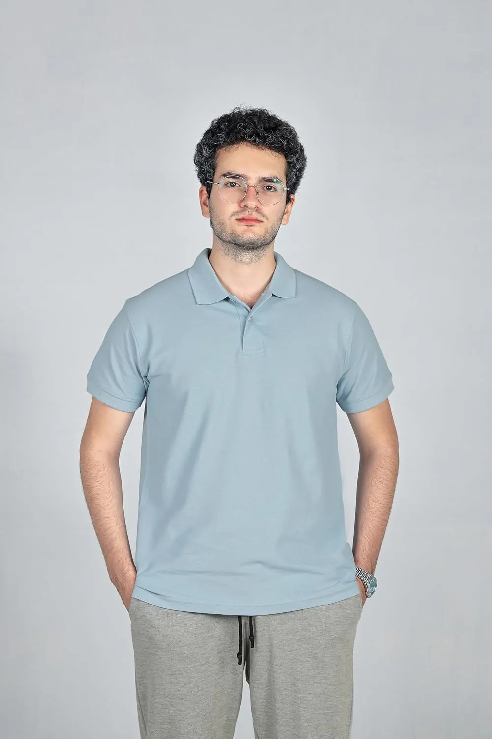 CUZO Men's Pique Polo Shirt 100% Soft Cotton Light Weight Short Sleeve for Men, Casual, 180 GSM