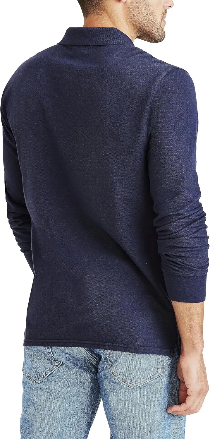 Dockers Men's Slim Fit Long Sleeve Performance Pique Polo