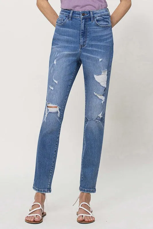 Flying Monkey Distressed Mom Jeans *Online Only*