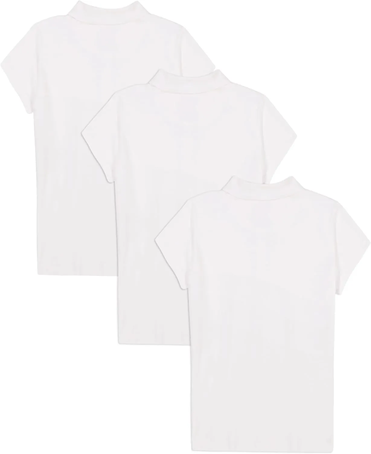 Girls' School Uniform Multipack Short Sleeve Soft Jersey Polo