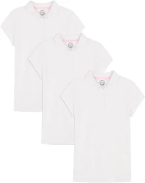 Girls' School Uniform Multipack Short Sleeve Soft Jersey Polo