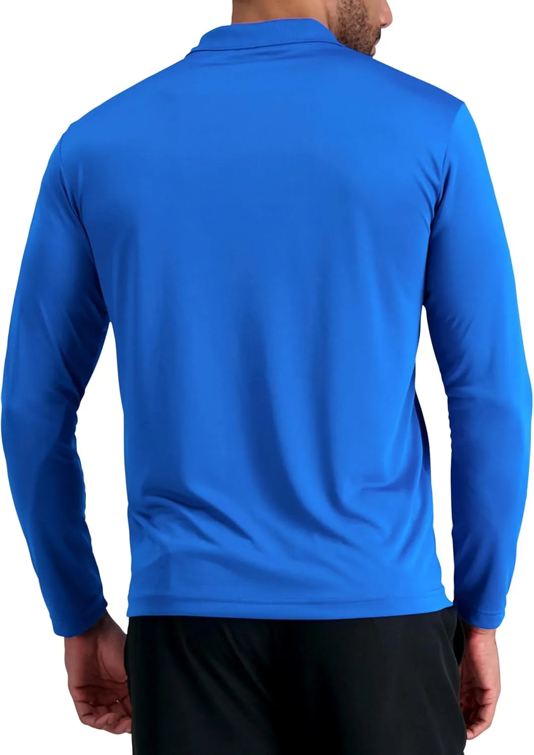 Haggar Mens Long Sleeve Stretch Polo