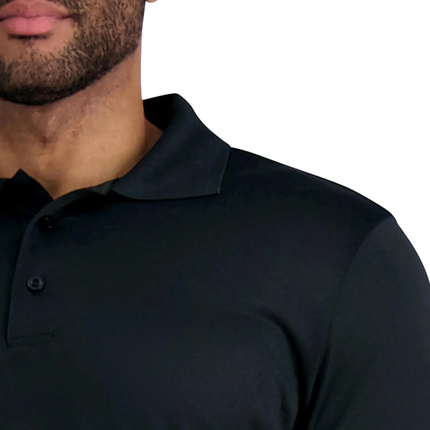 Haggar Mens Long Sleeve Stretch Polo