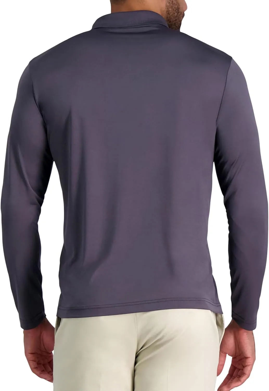Haggar Mens Long Sleeve Stretch Polo