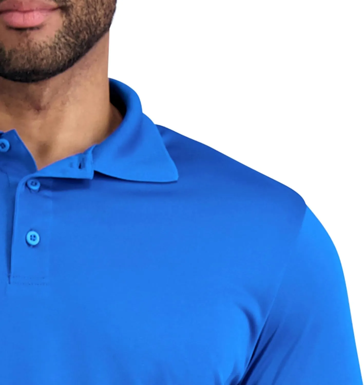 Haggar Mens Long Sleeve Stretch Polo