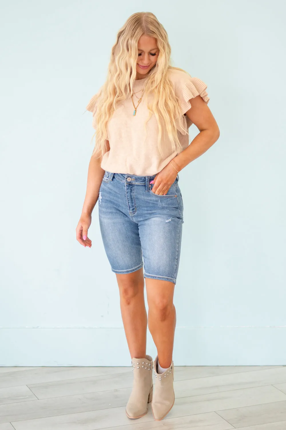 Halima High Rise Bermuda Shorts