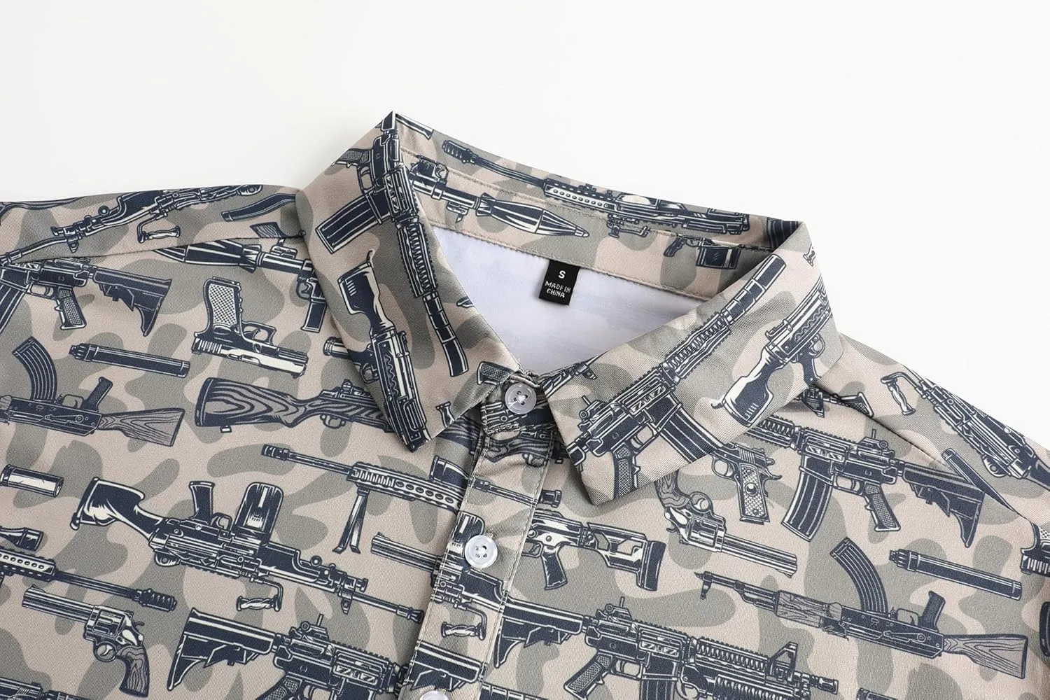 Mens Golf Polo Shirts Short Sleeve Dry Fit Print Performance Moisture Wicking Casual Funny Golf Polo Shirts for Men