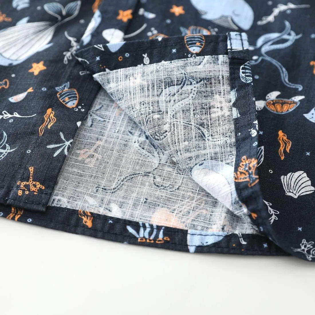 MOMOLAND Toddler Boys Short Sleeves Button Down Shirt Linen Design