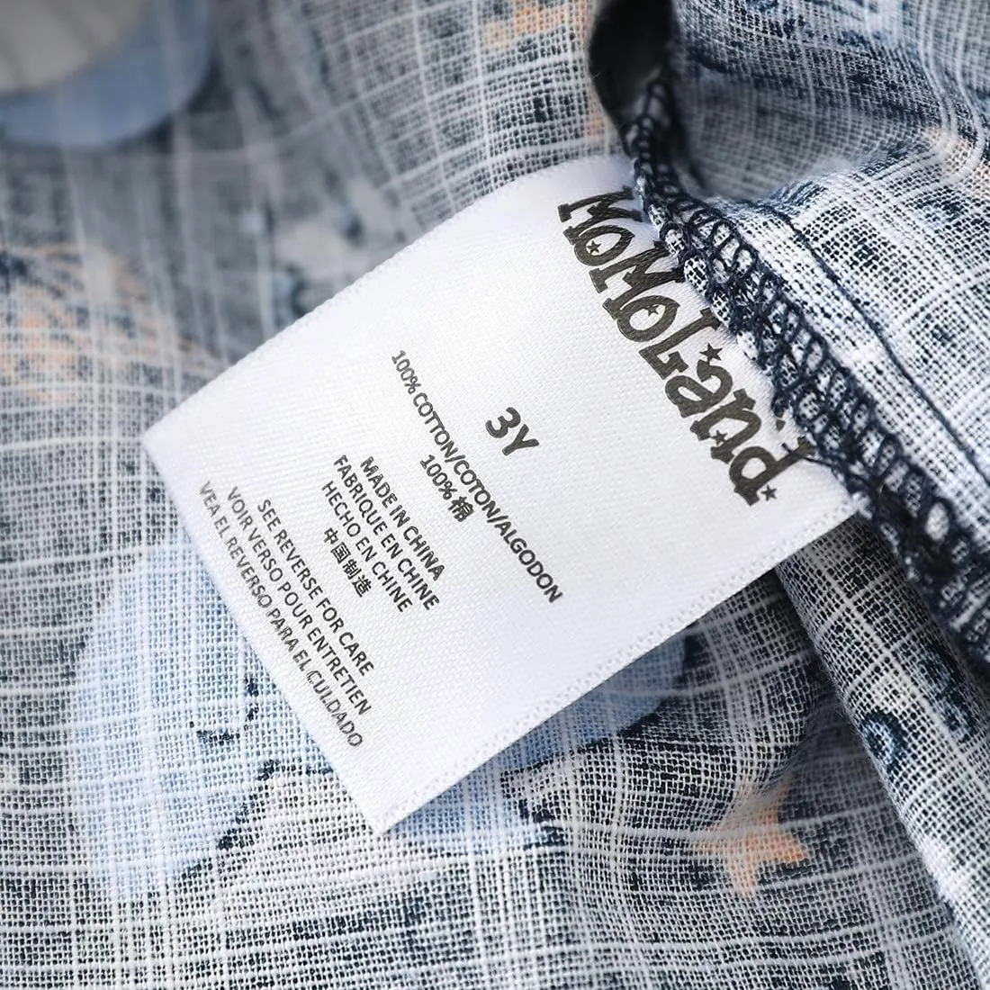 MOMOLAND Toddler Boys Short Sleeves Button Down Shirt Linen Design