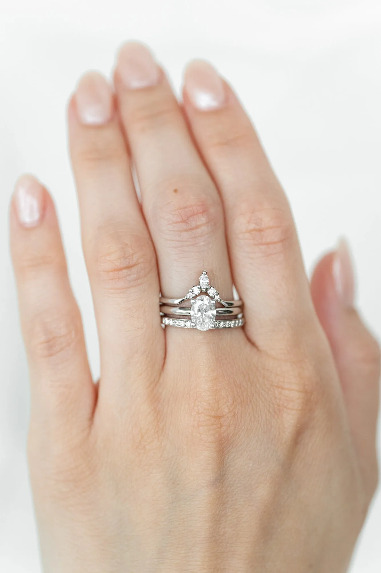 Oval Venus Ring with 1.09ct Lab Diamond