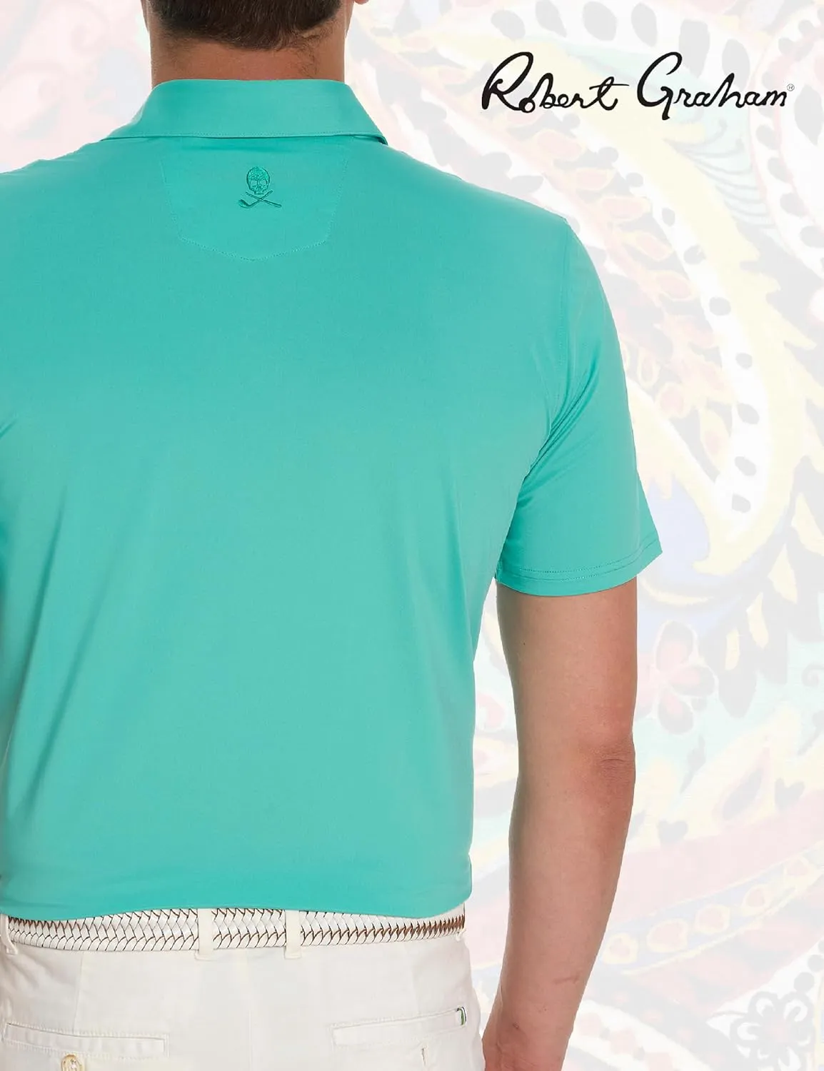 Robert Graham Men's Axelsen Polo Short Sleeve Knit Golf Shirt