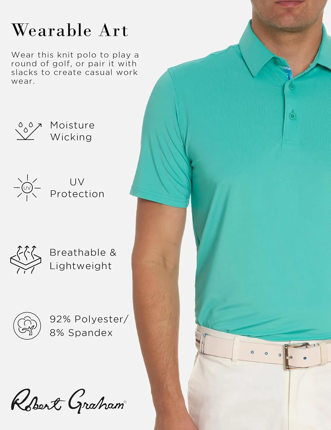 Robert Graham Men's Axelsen Polo Short Sleeve Knit Golf Shirt