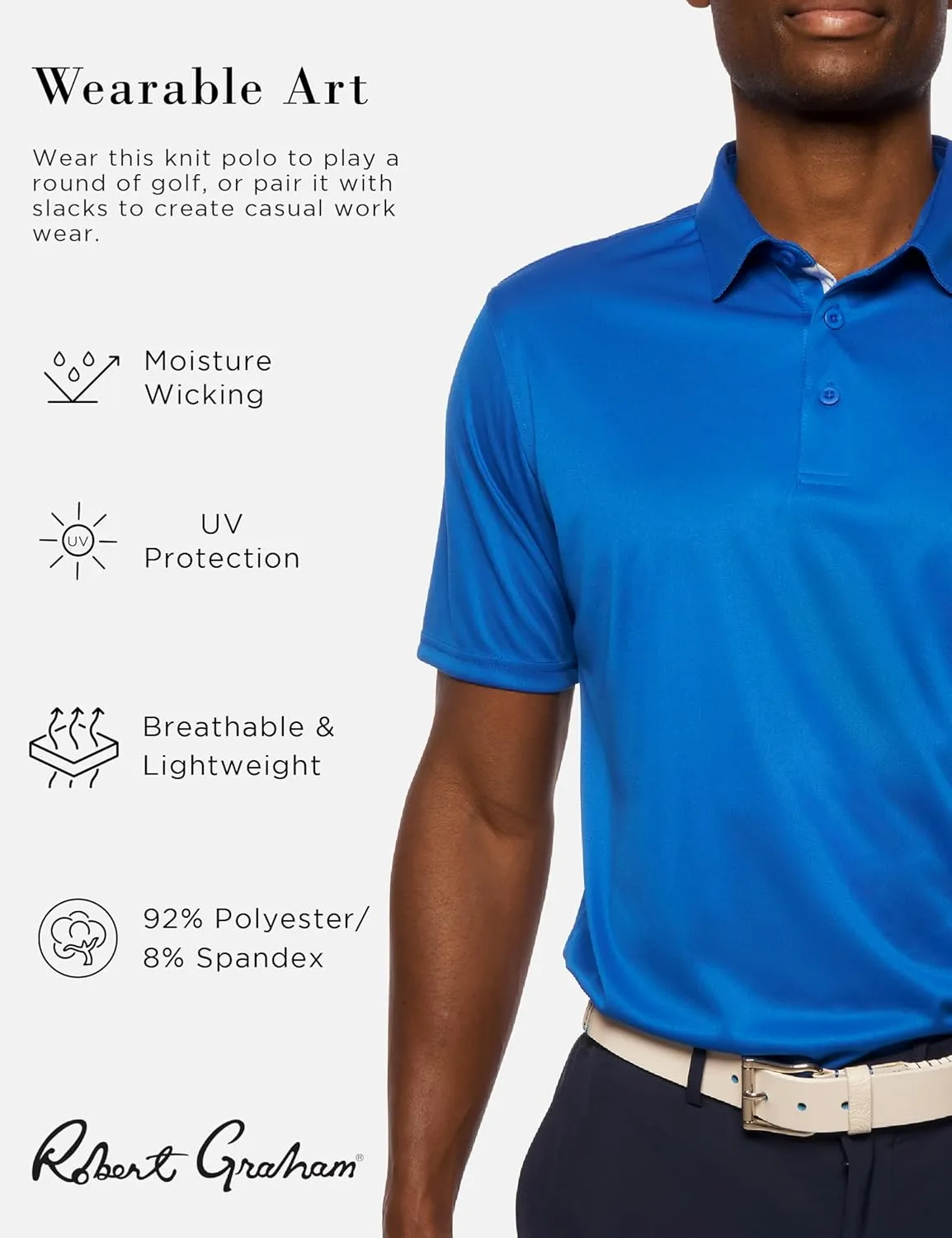Robert Graham Men's Axelsen Polo Short Sleeve Knit Golf Shirt