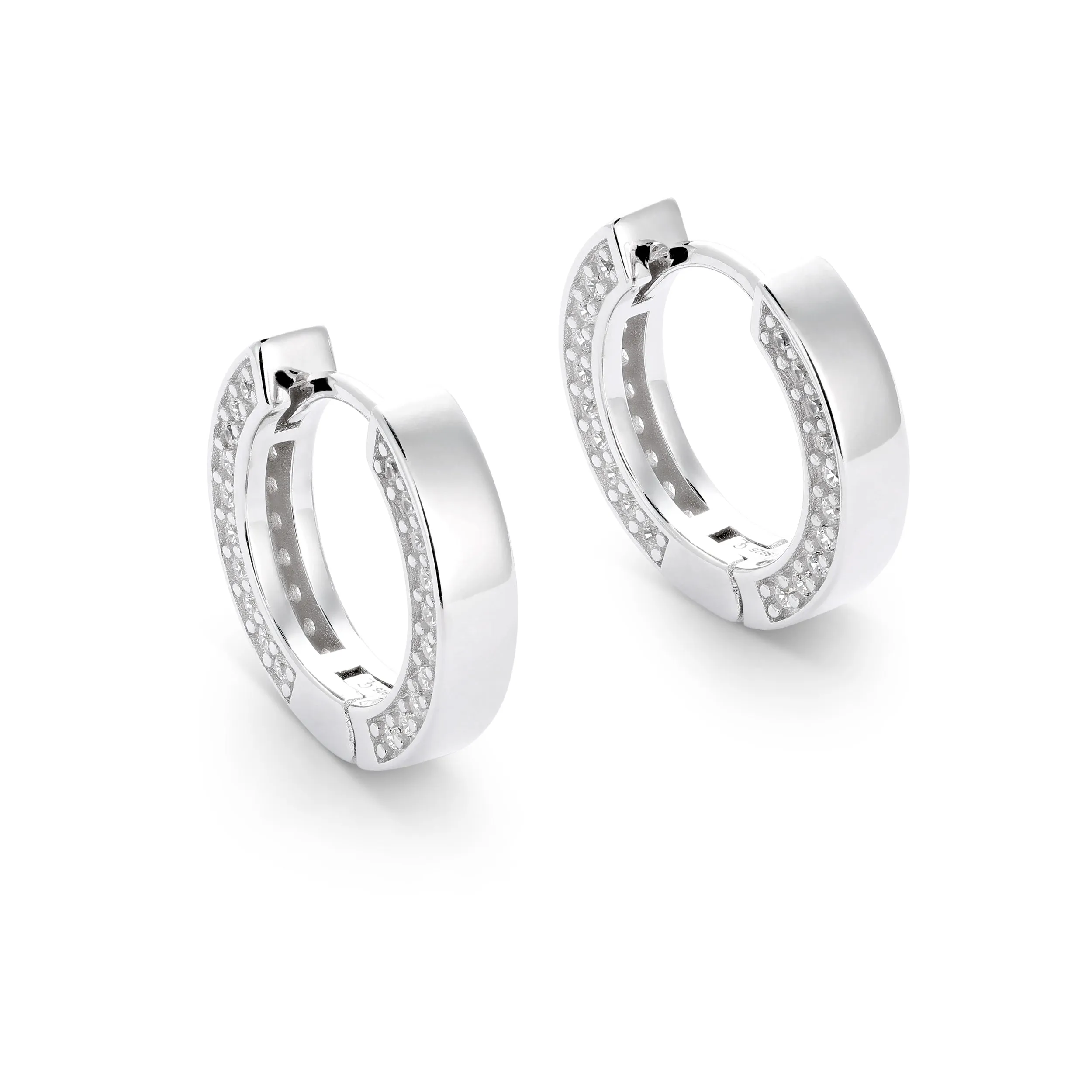 Side Set Hoop - Silver