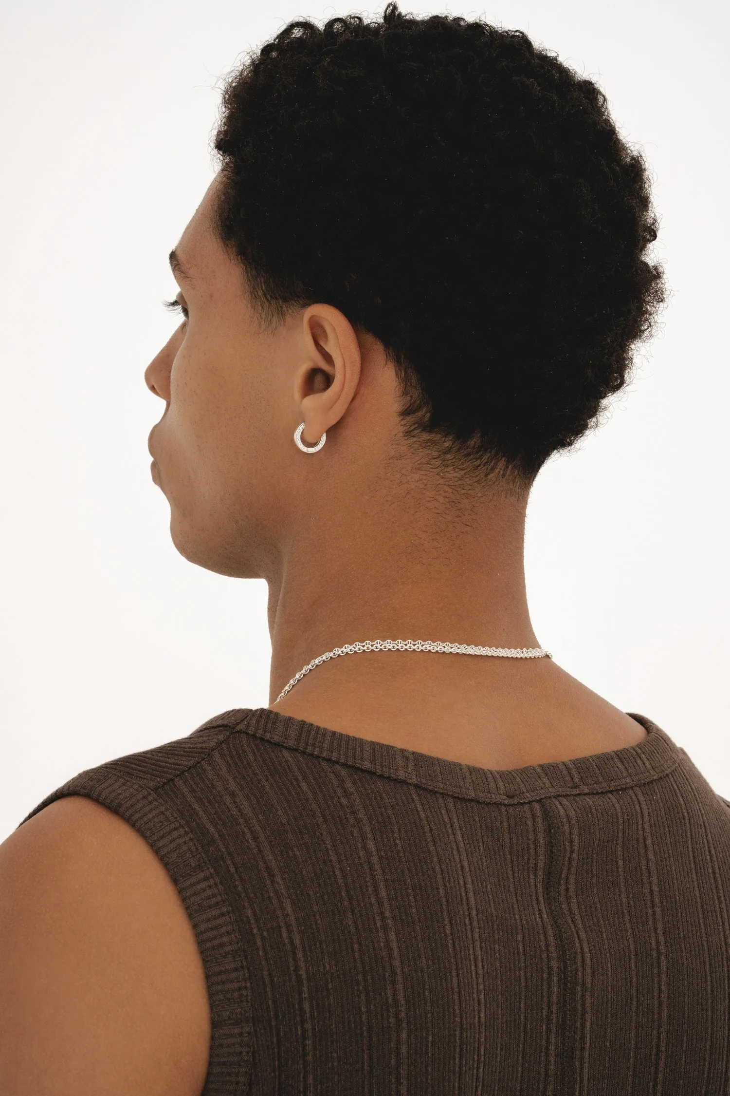 Side Set Hoop - Silver