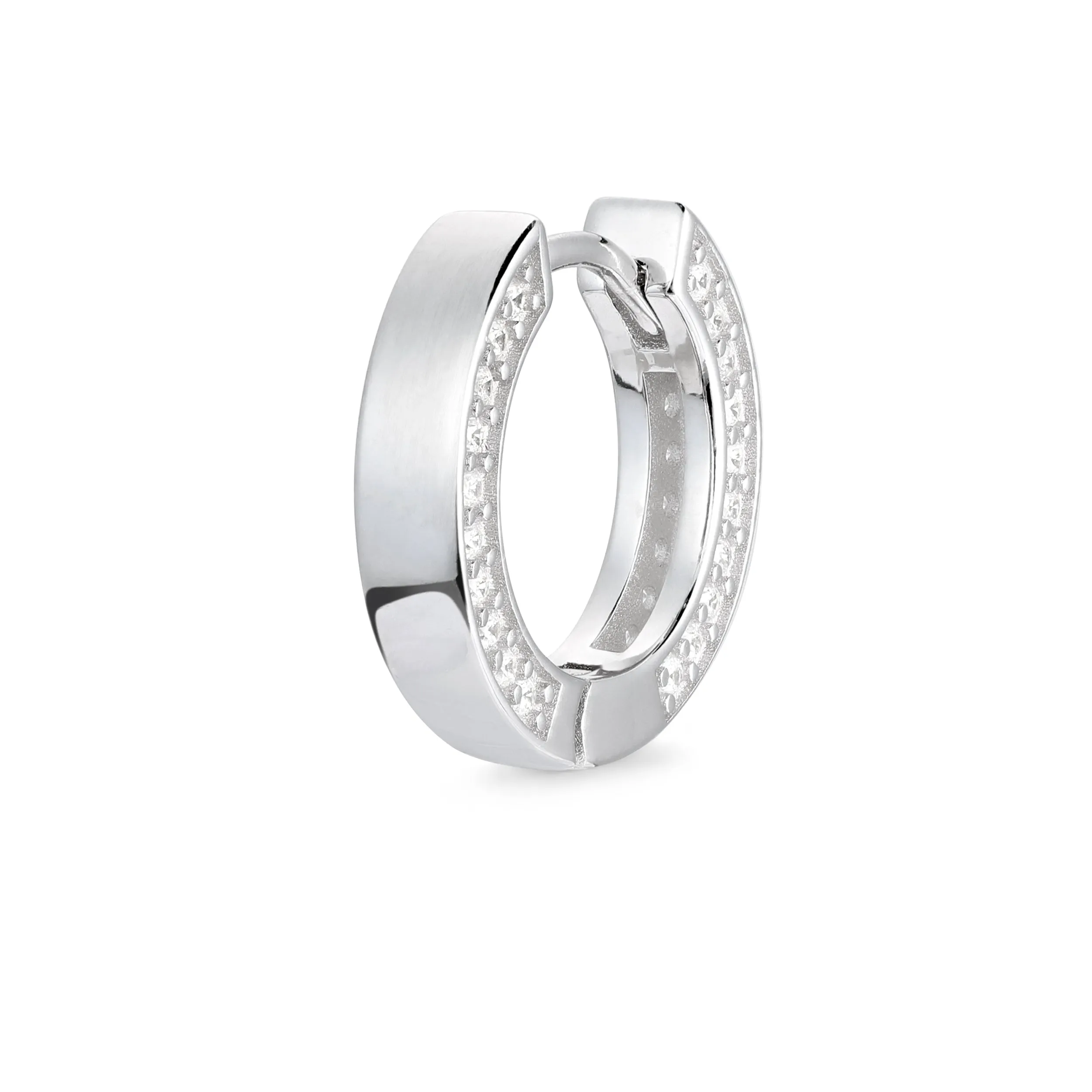 Side Set Hoop - Silver