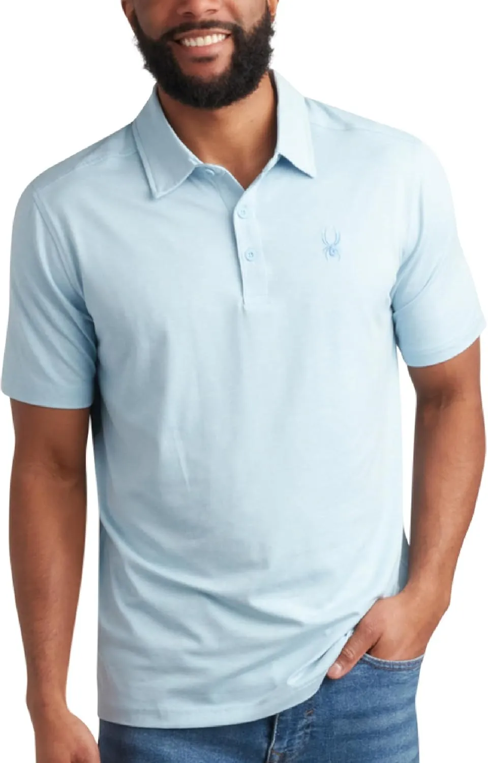 Spyder Mens Golf Polo Shirt - Super Soft Moisture Wicking Athletic Fit Performance Collared Golf Shirts for Men (Sizes: S-XL)