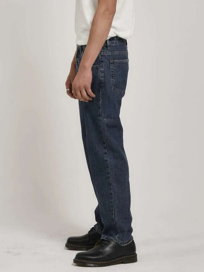 Straight Line Denim Jean - Worn In Blue