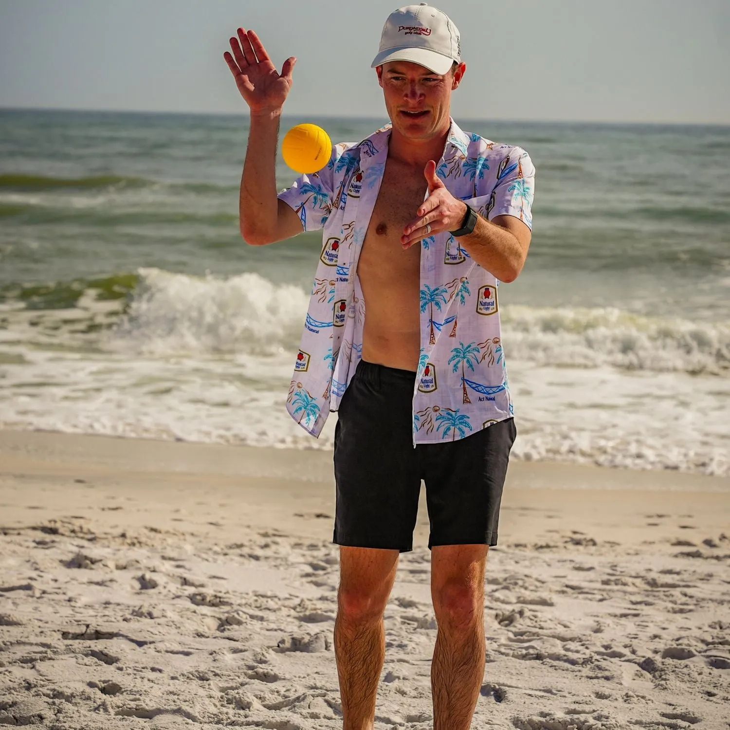 Super Stretch - Island Life Natural Light Hawaiian Shirt