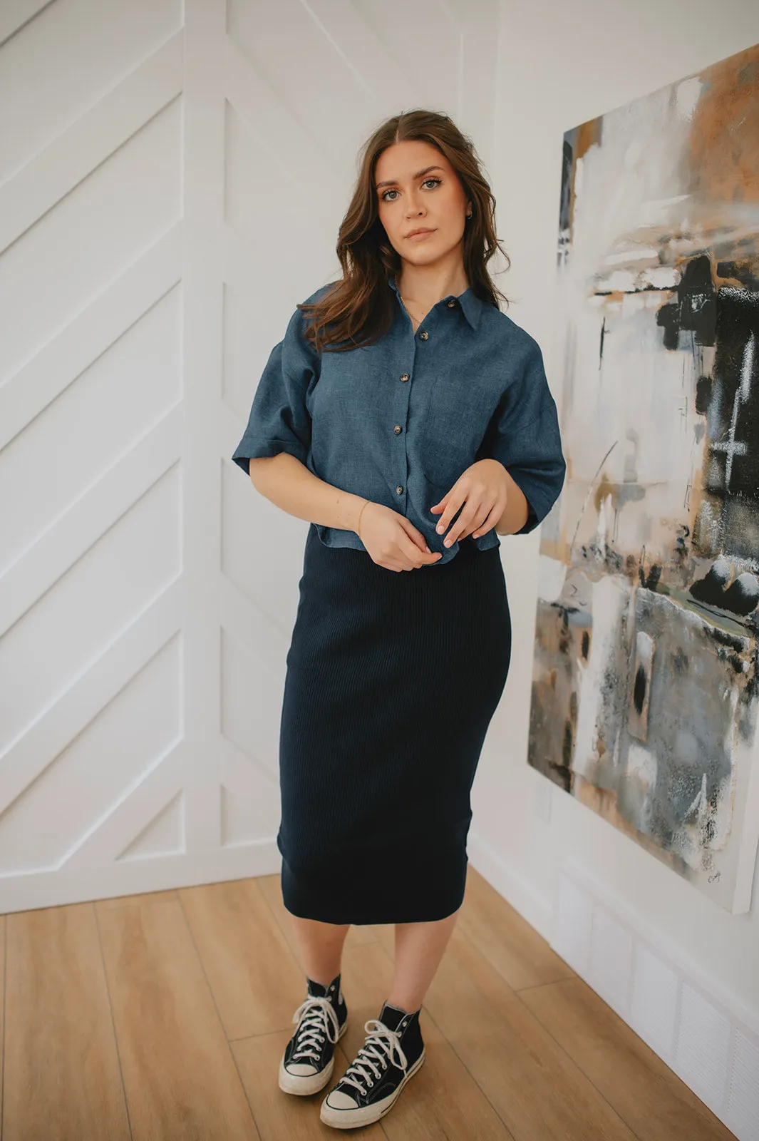 The Lubena Shirt by FRNCH - Denim Blue