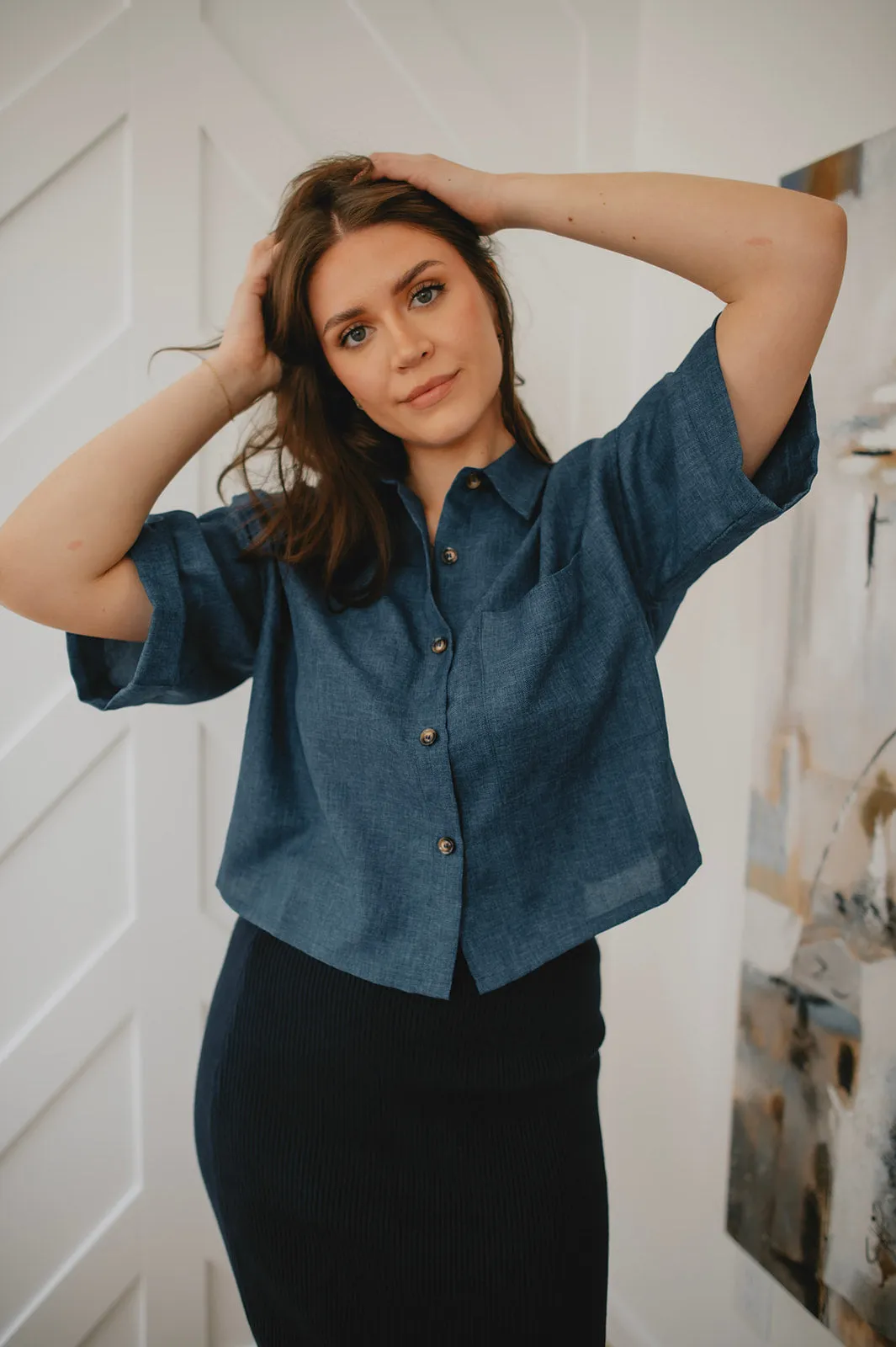 The Lubena Shirt by FRNCH - Denim Blue